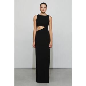 Et Ochs Sleeveless Cut Out Dress Black Size 10 Minimalist Luxury Retail $498